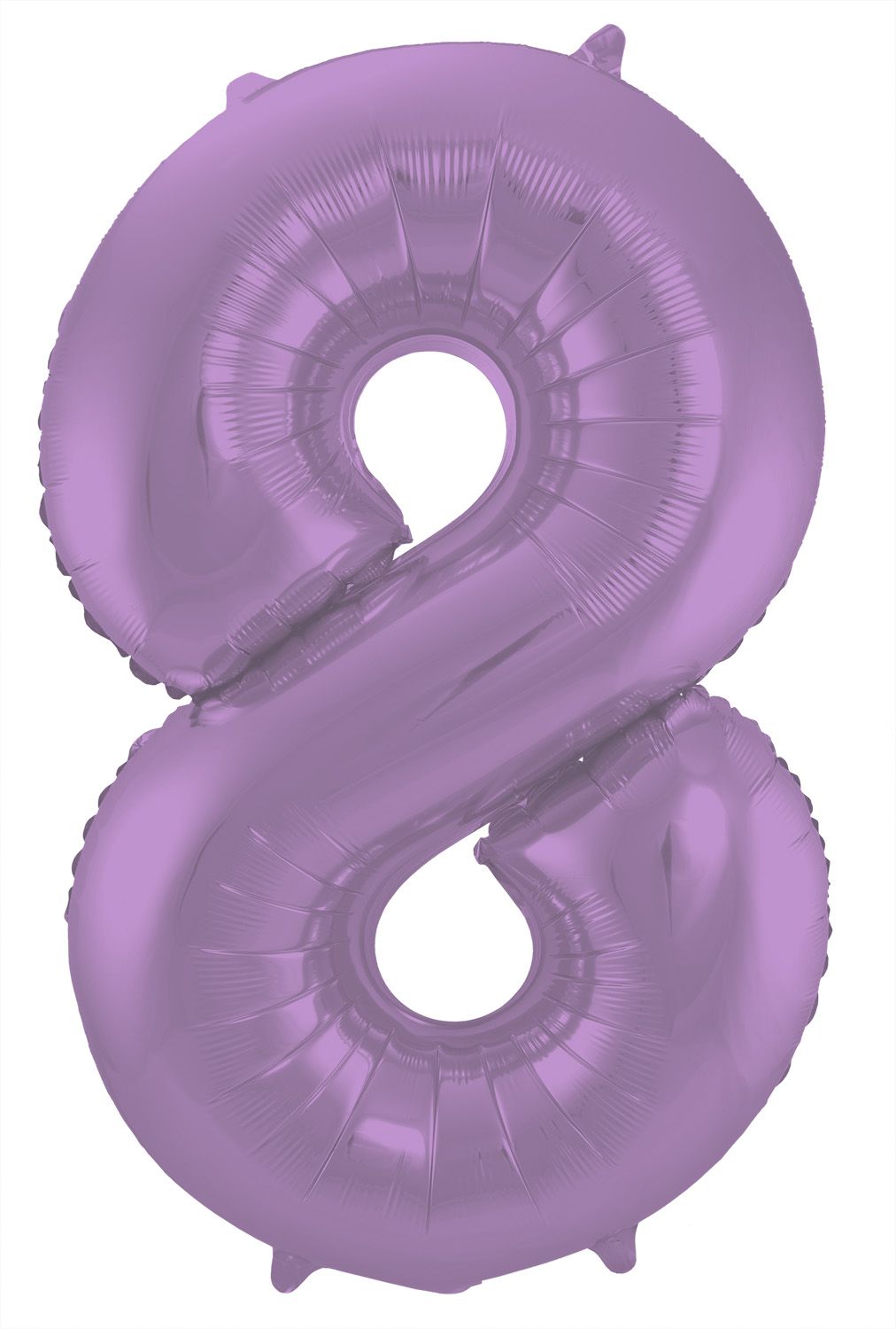 Folieballon cijfer 8 metallic paars 86cm