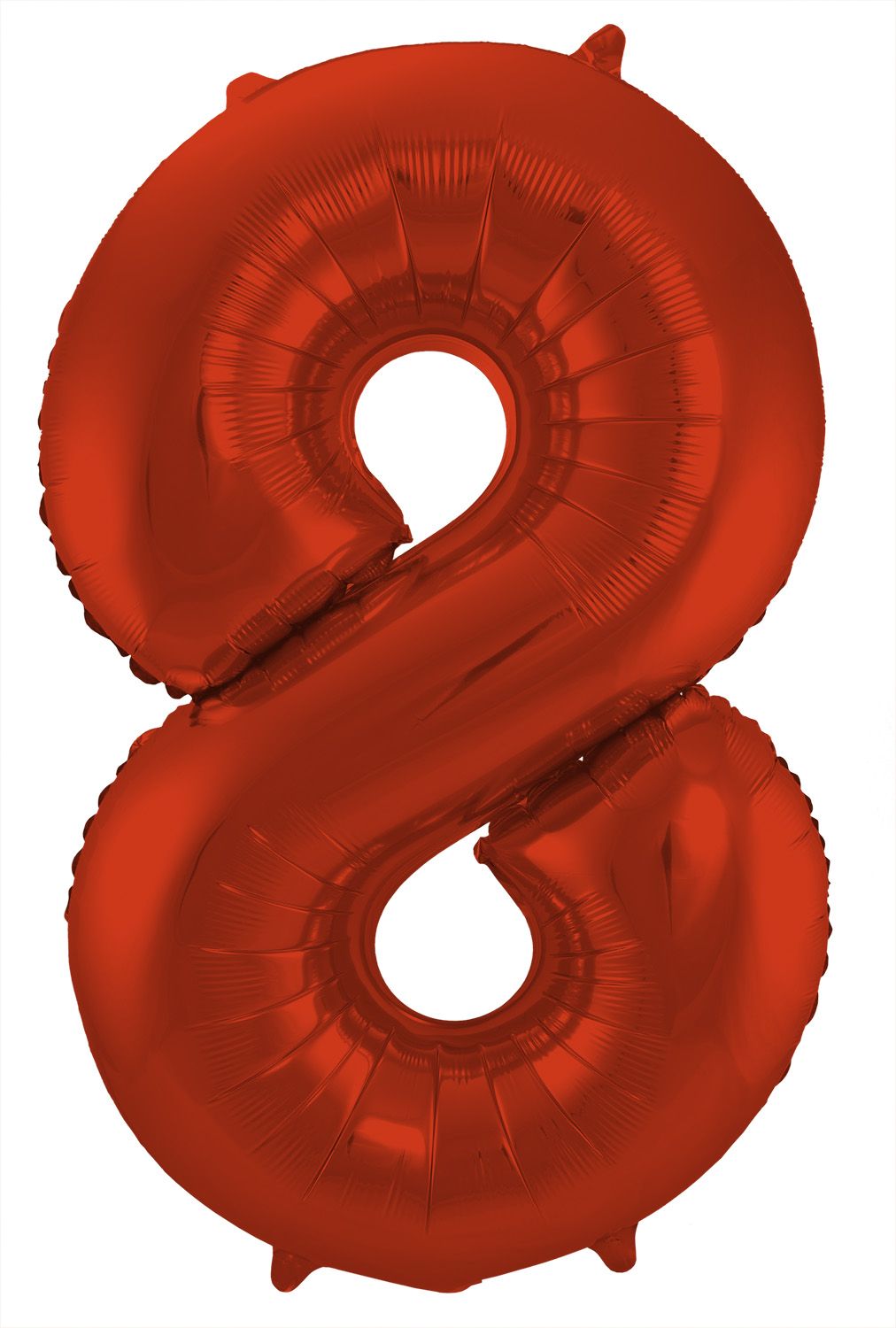 Folieballon cijfer 8 metallic rood 86cm