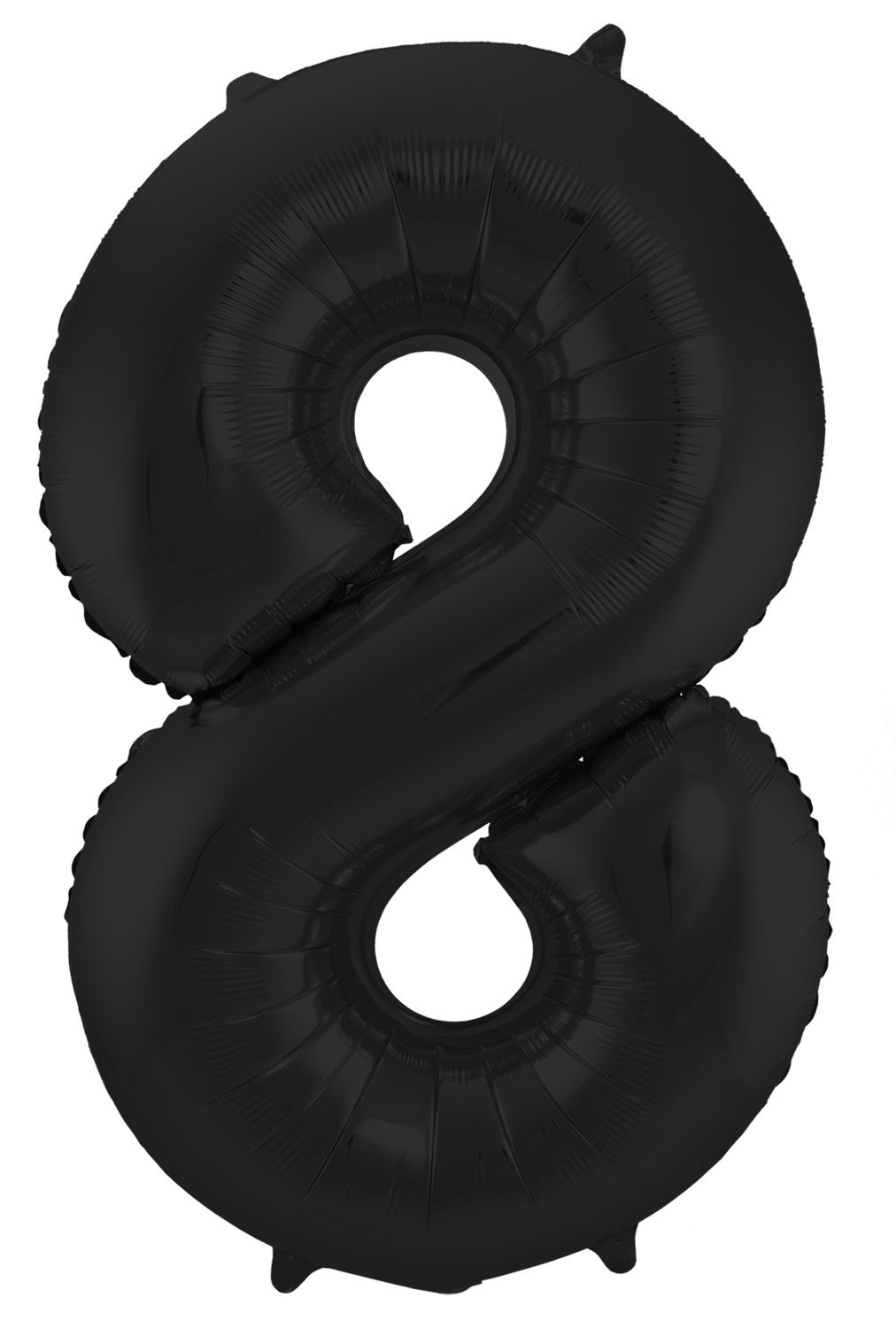 Folieballon cijfer 8 metallic zwart 86cm
