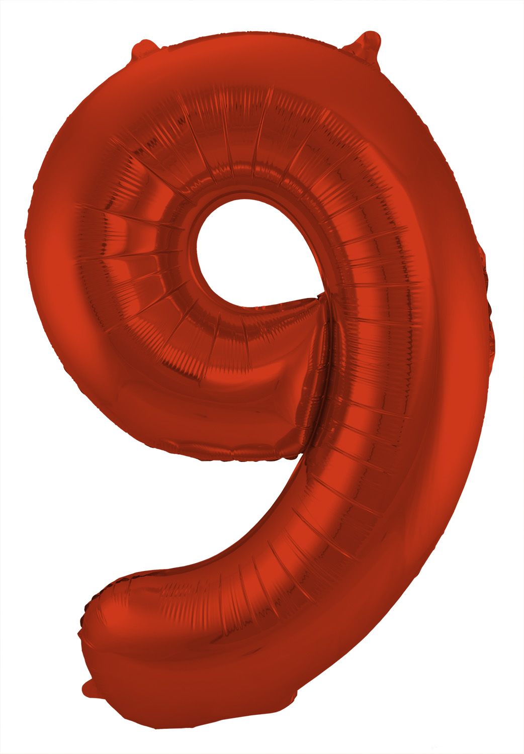 Folieballon cijfer 9 metallic rood 86cm