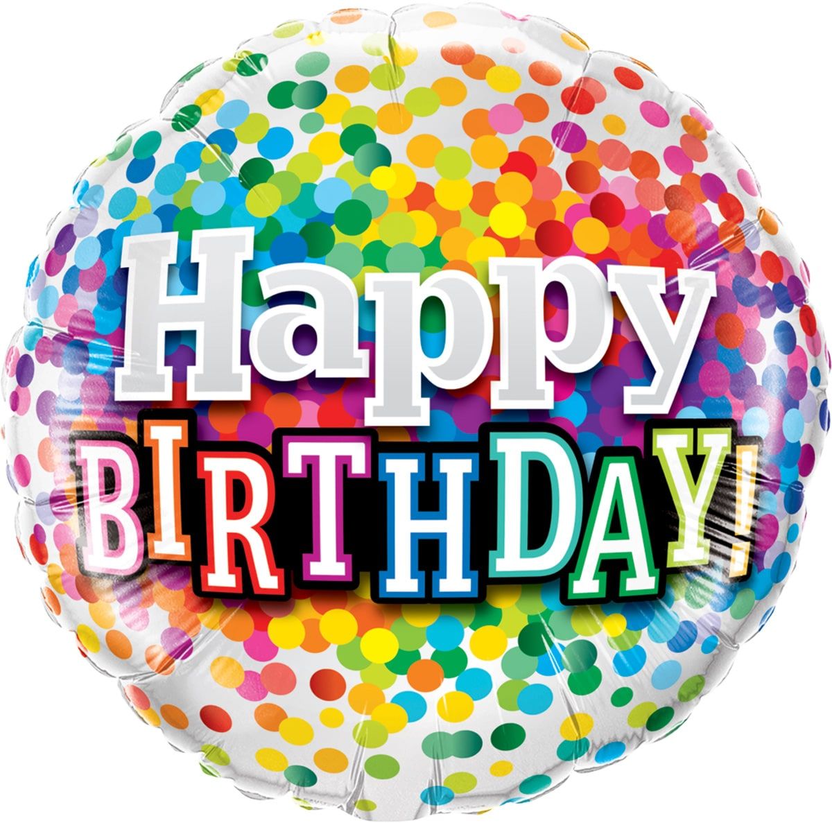 Folieballon confetti happy birthday