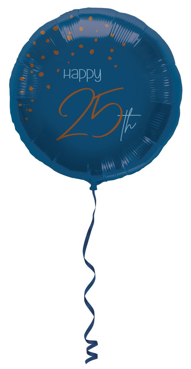 Folieballon elegant 25 jaar blue