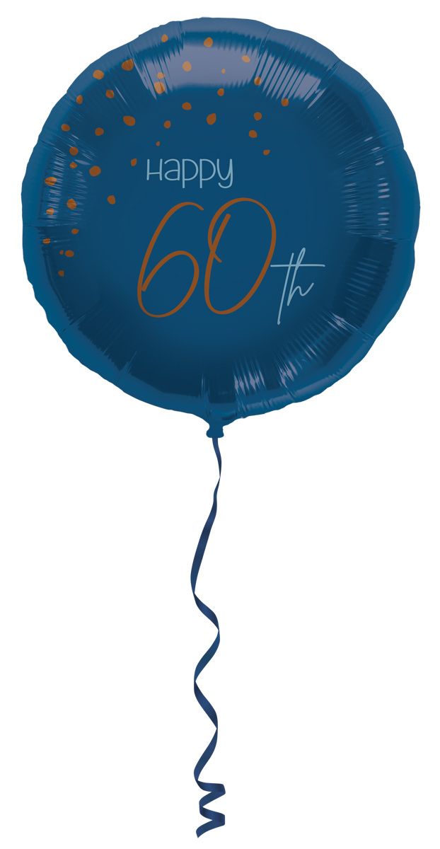 Folieballon elegant 60 jaar blue