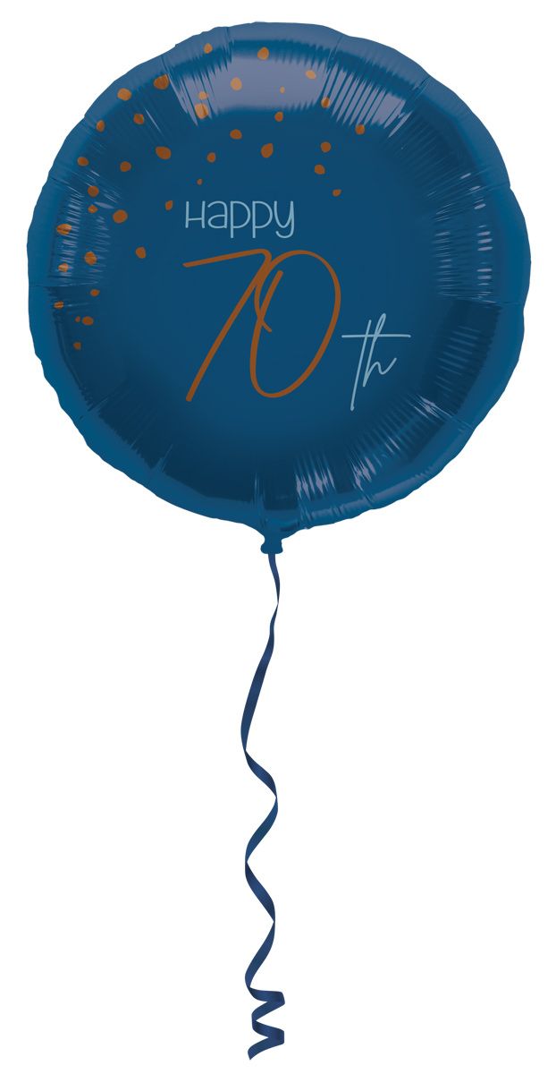 Folieballon elegant 70 jaar blue