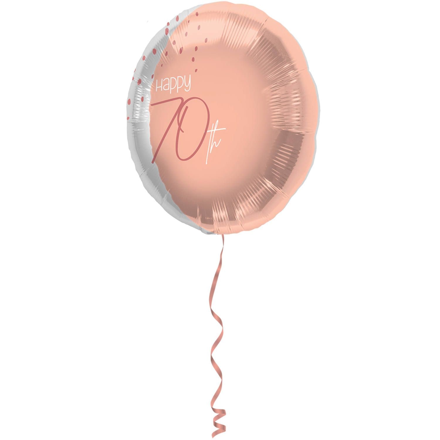 Folieballon elegant 70 jaar pink