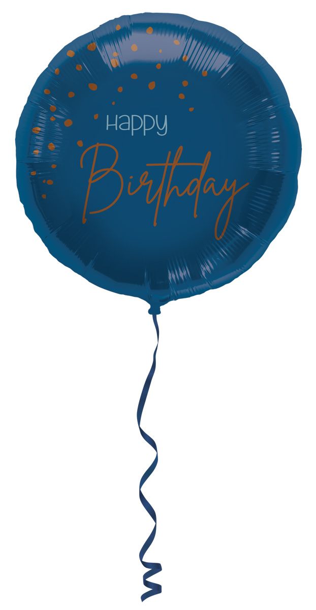 Folieballon elegant true blue birthday