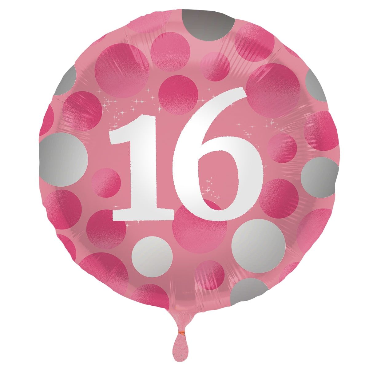 Folieballon Glossy 16 Happy Birthday Roze