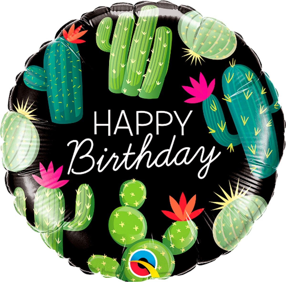 Folieballon happy birthday cactussen