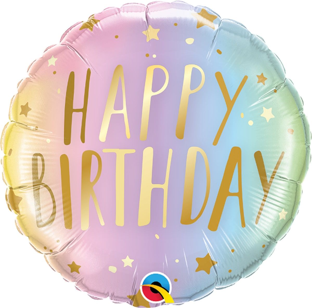 Folieballon happy birthday ombre