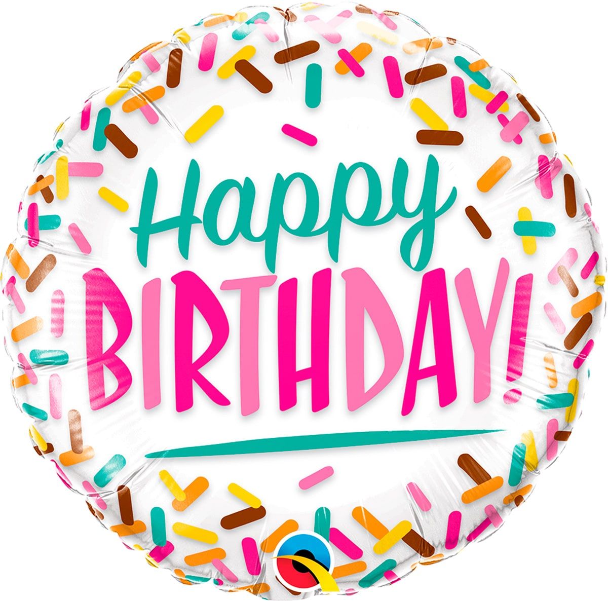 Folieballon happy birthday sprinkles