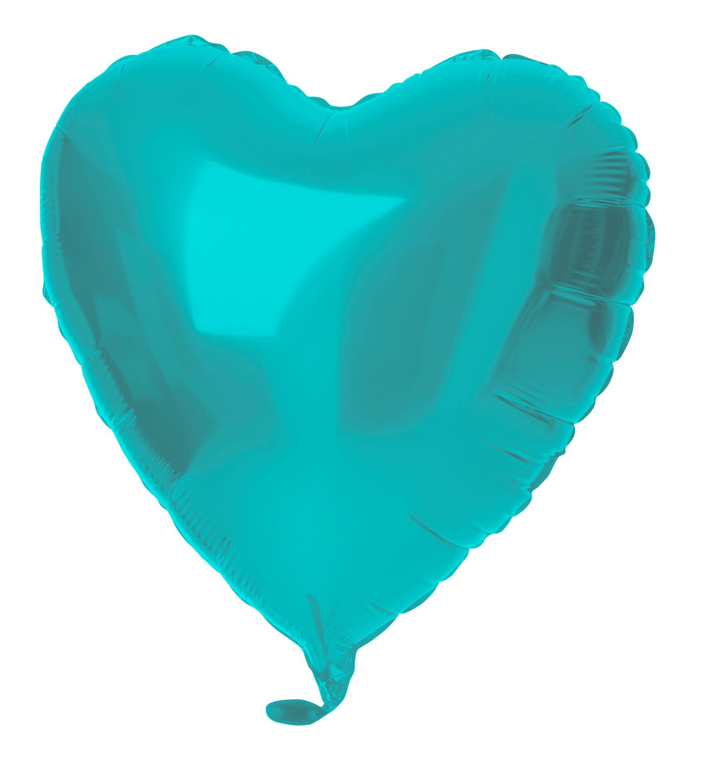 Folieballon hartvorm aqua blauw