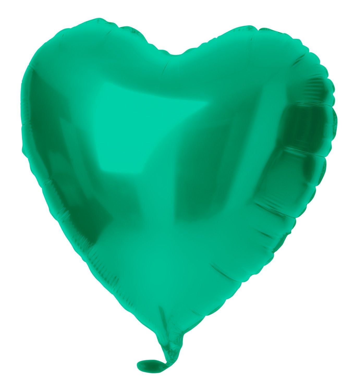 Folieballon hartvorm groen metallic