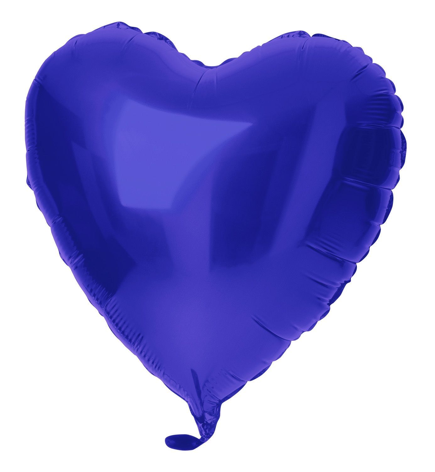 Folieballon hartvorm metallic blauw