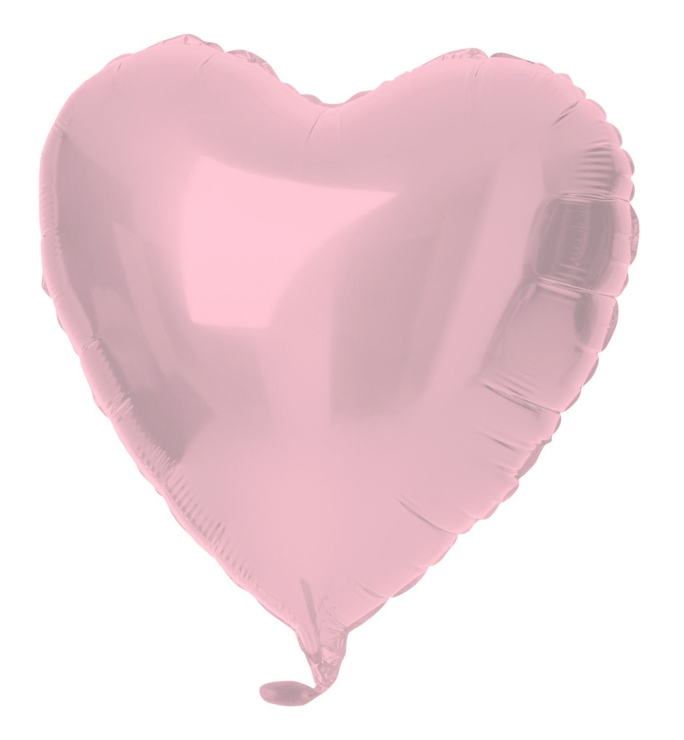 Folieballon hartvorm pastel roze