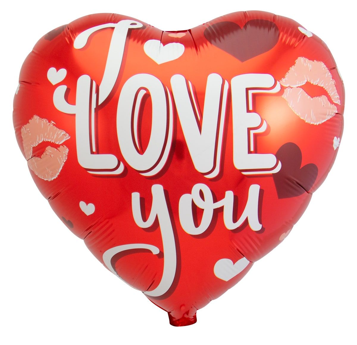 Folieballon hartvorm rood i love you