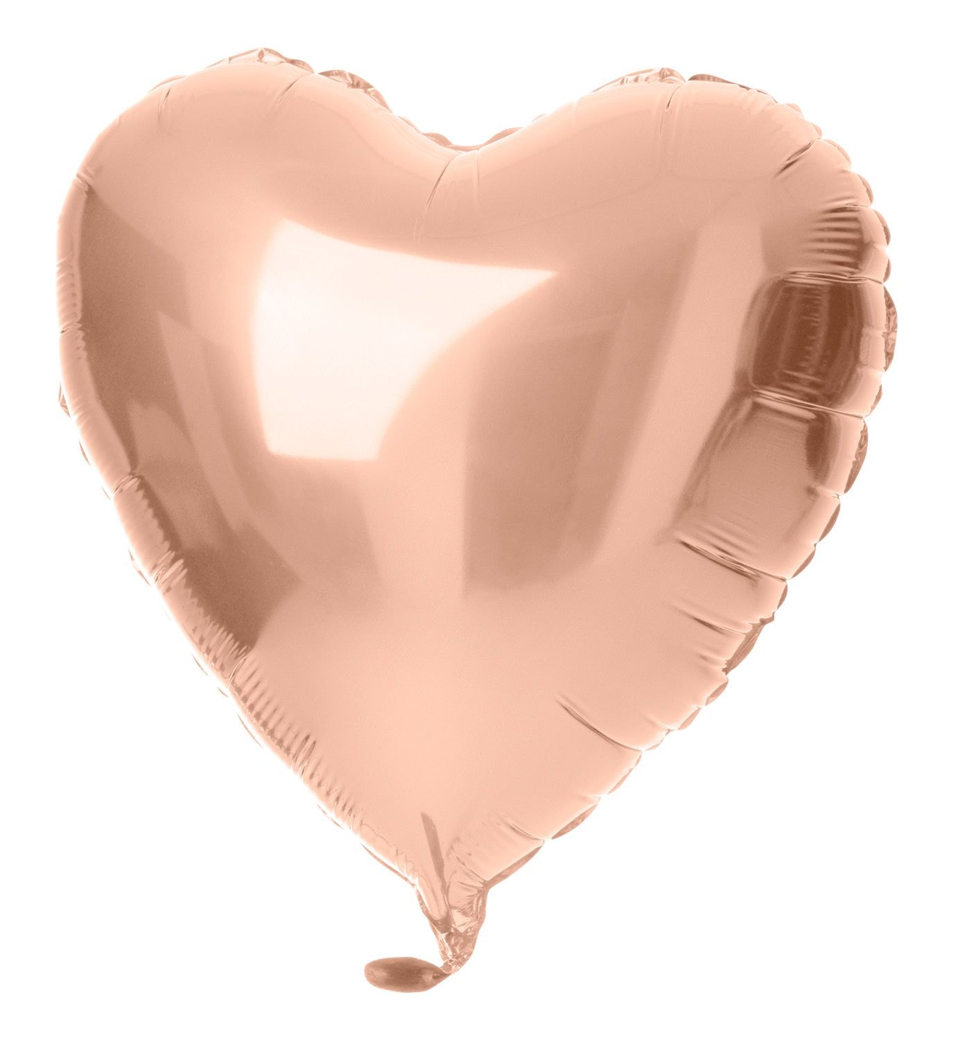 Folieballon hartvorm rose goud