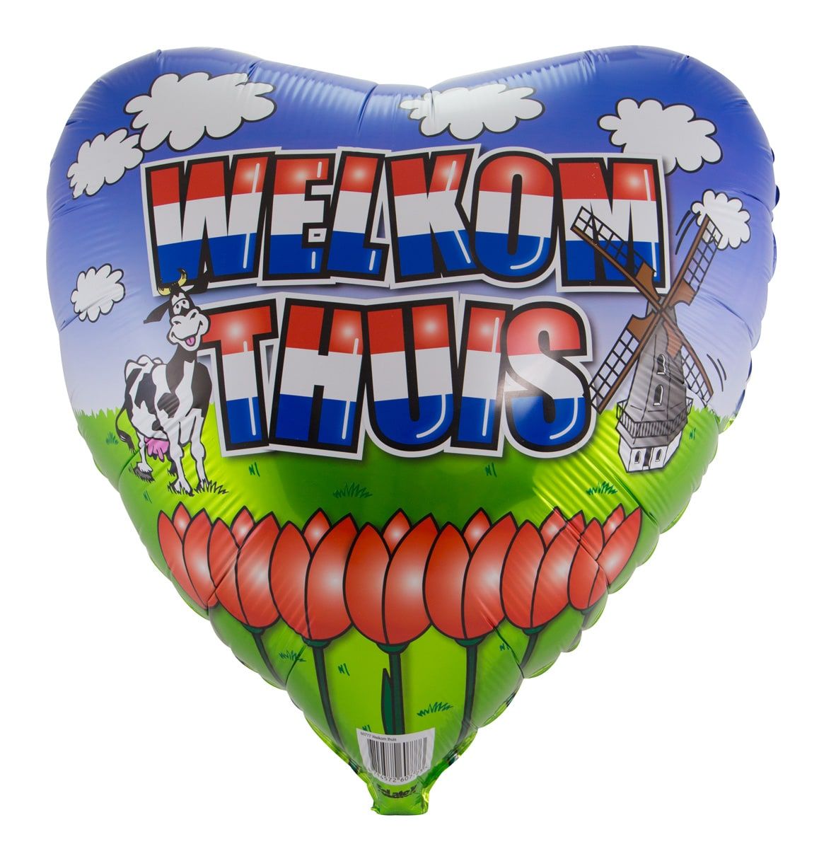 Folieballon hartvorm welkom thuis 46cm