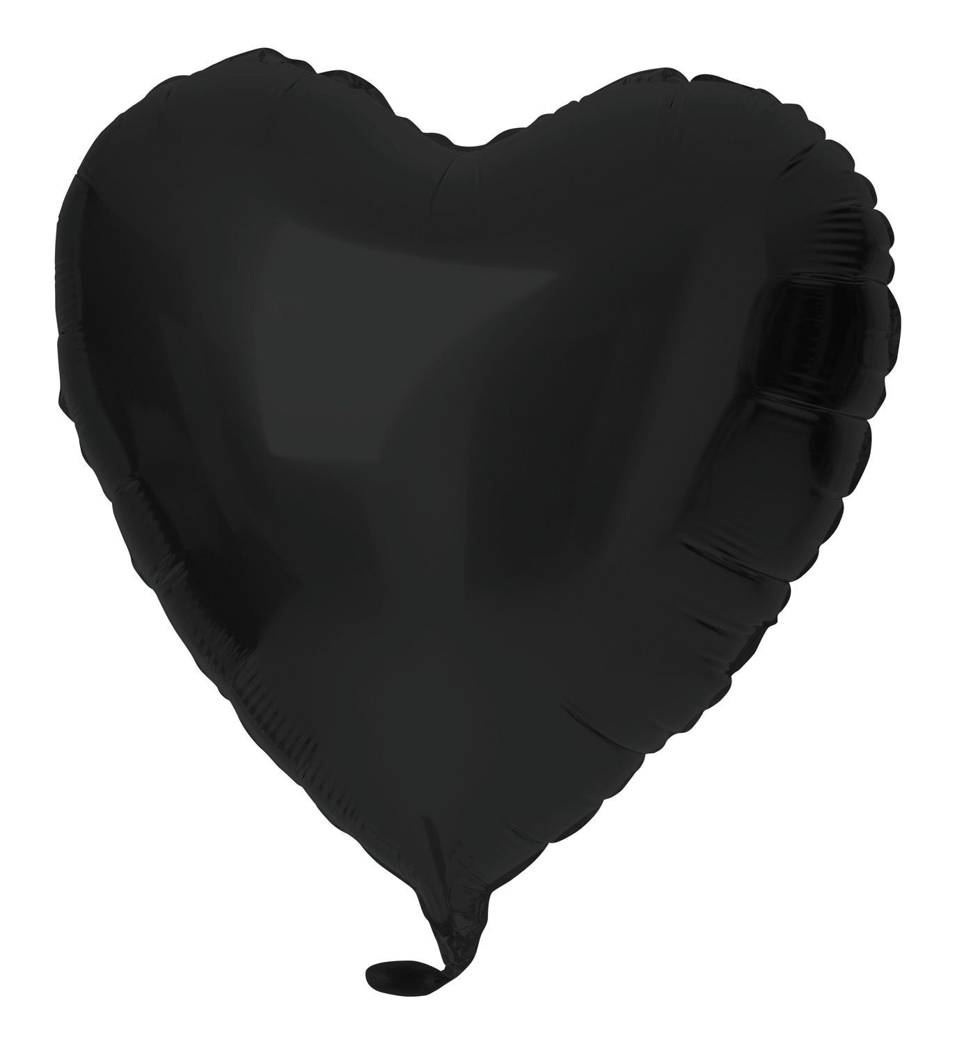 Folieballon hartvorm zwart