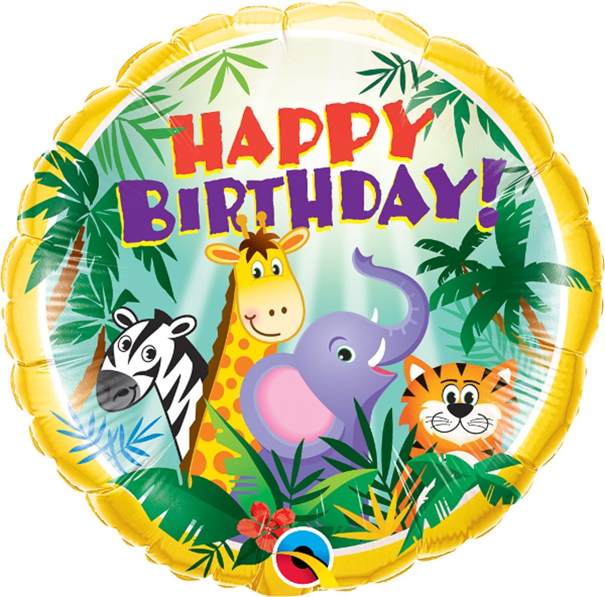 Folieballon jungle happy birthday