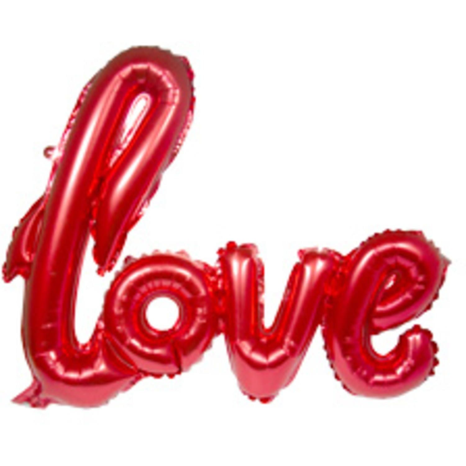 Folieballon letters love rood 70cm