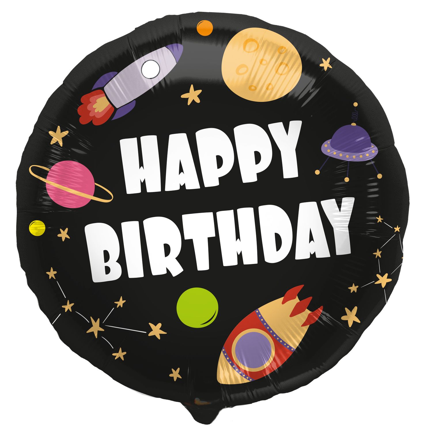 Folieballon raket happy birthday