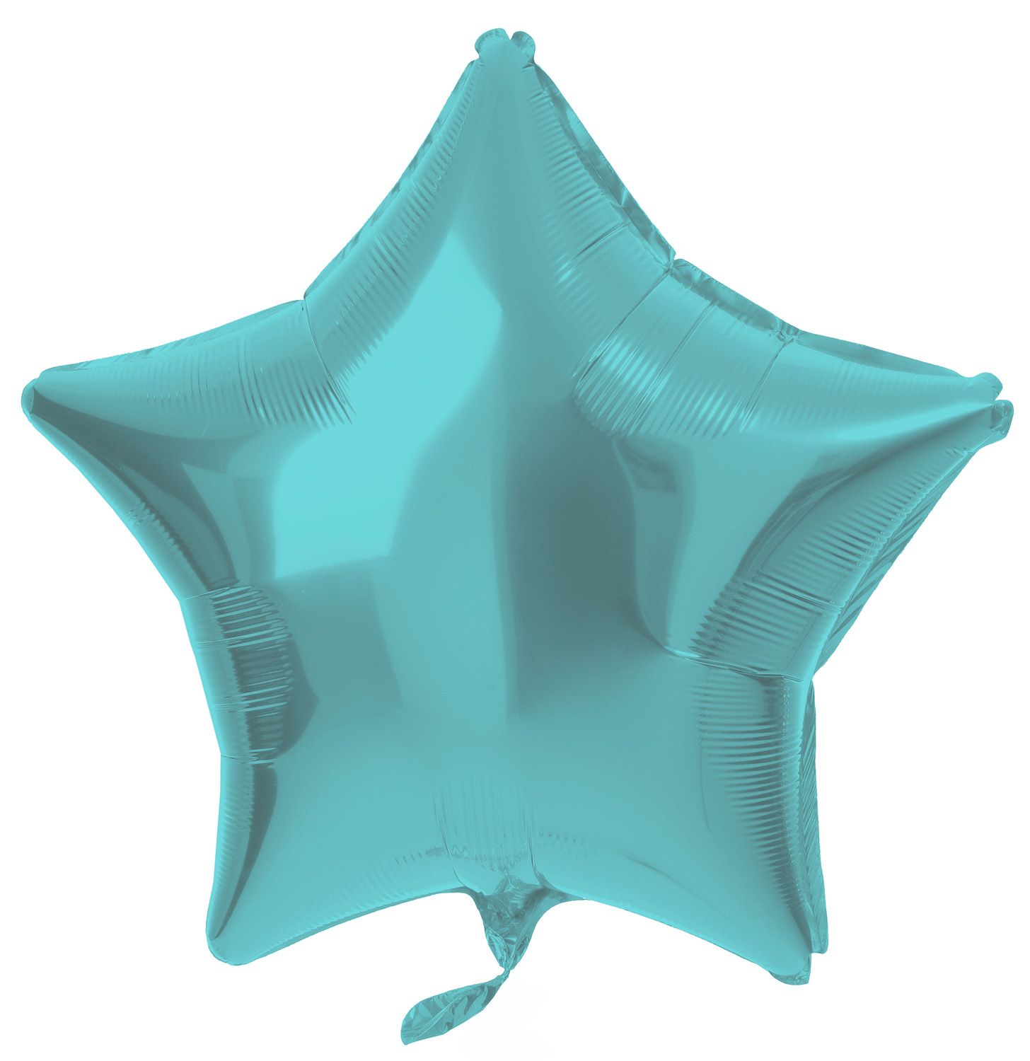 Folieballon stervorm aqua blauw