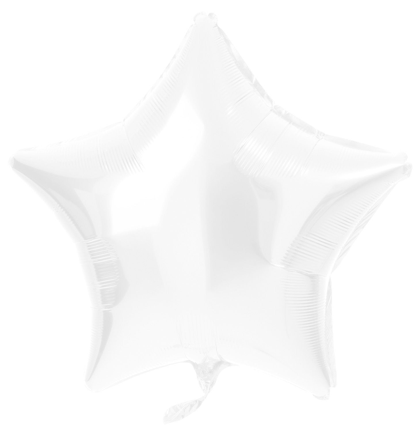 Folieballon stervorm metallic wit
