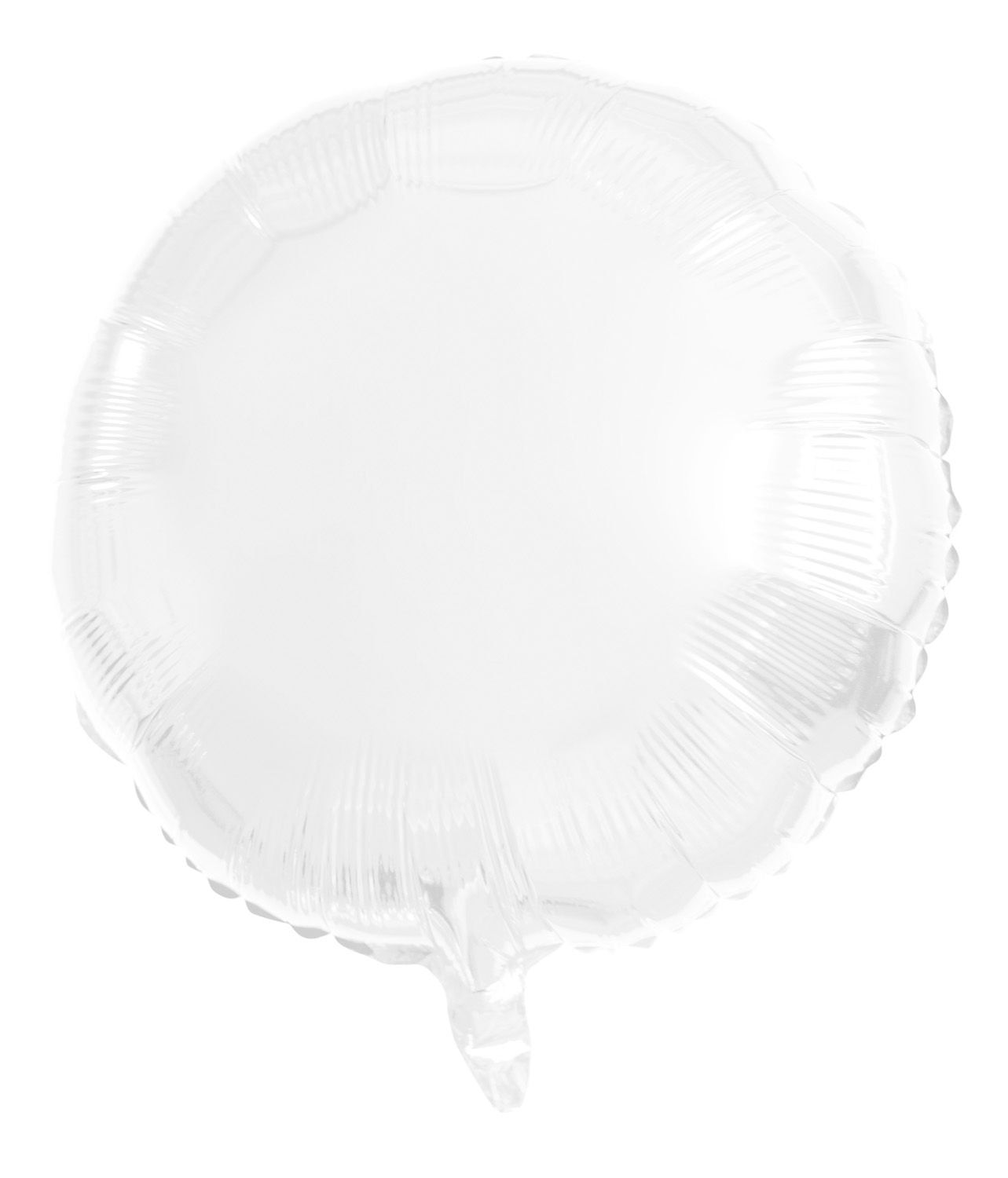 Folieballon wit metallic rond