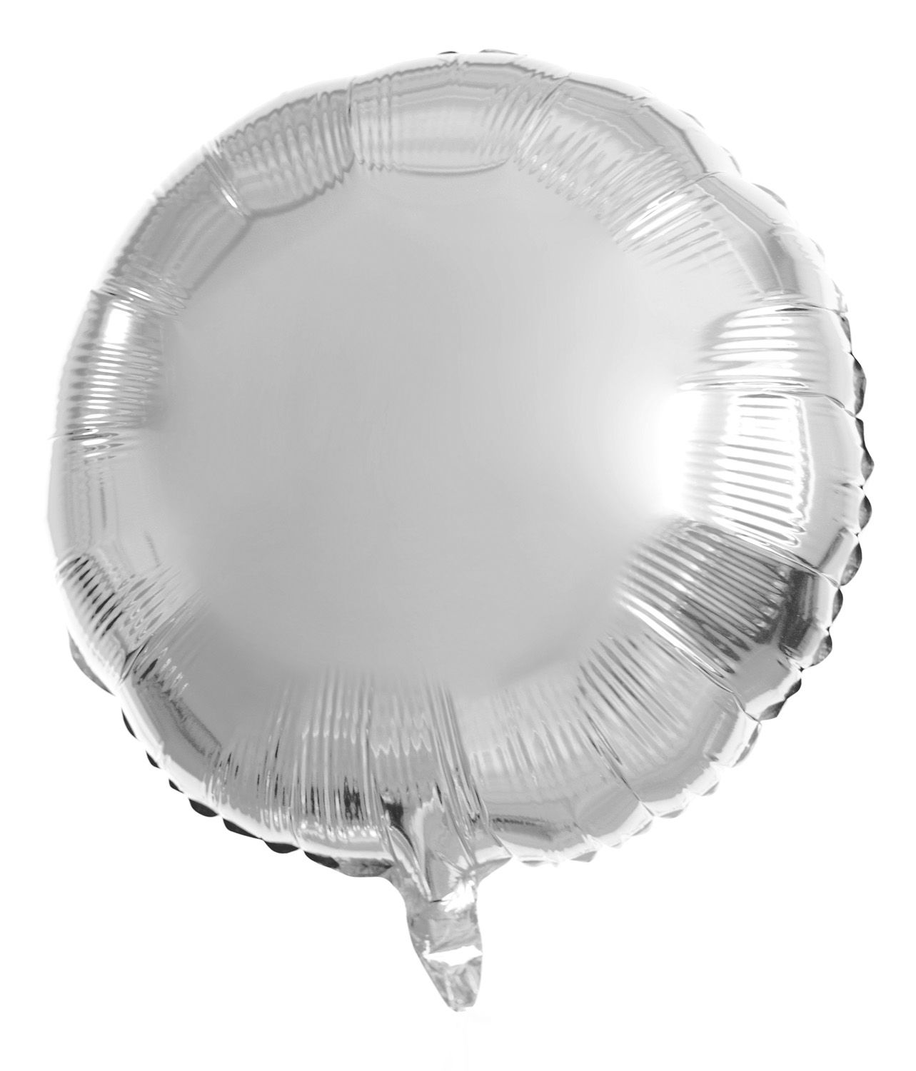 Folieballon zilver rond