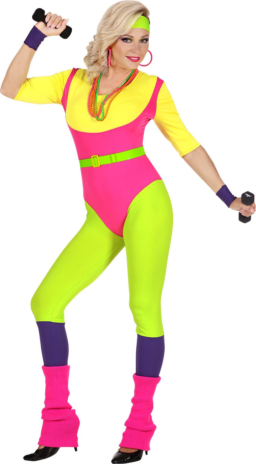 Fout 80s aerobics outfit dames