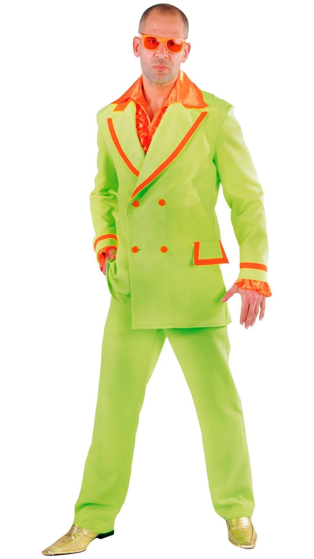 Fout groen kostuum heren