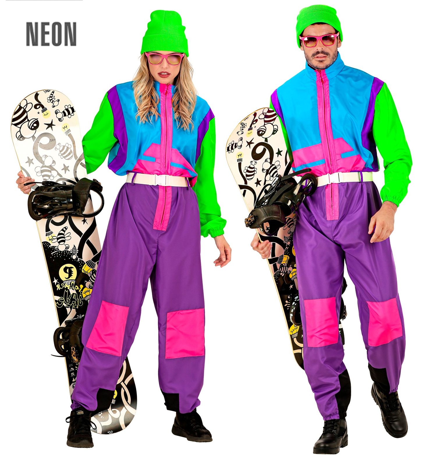 Fout snowboard ski pak neon