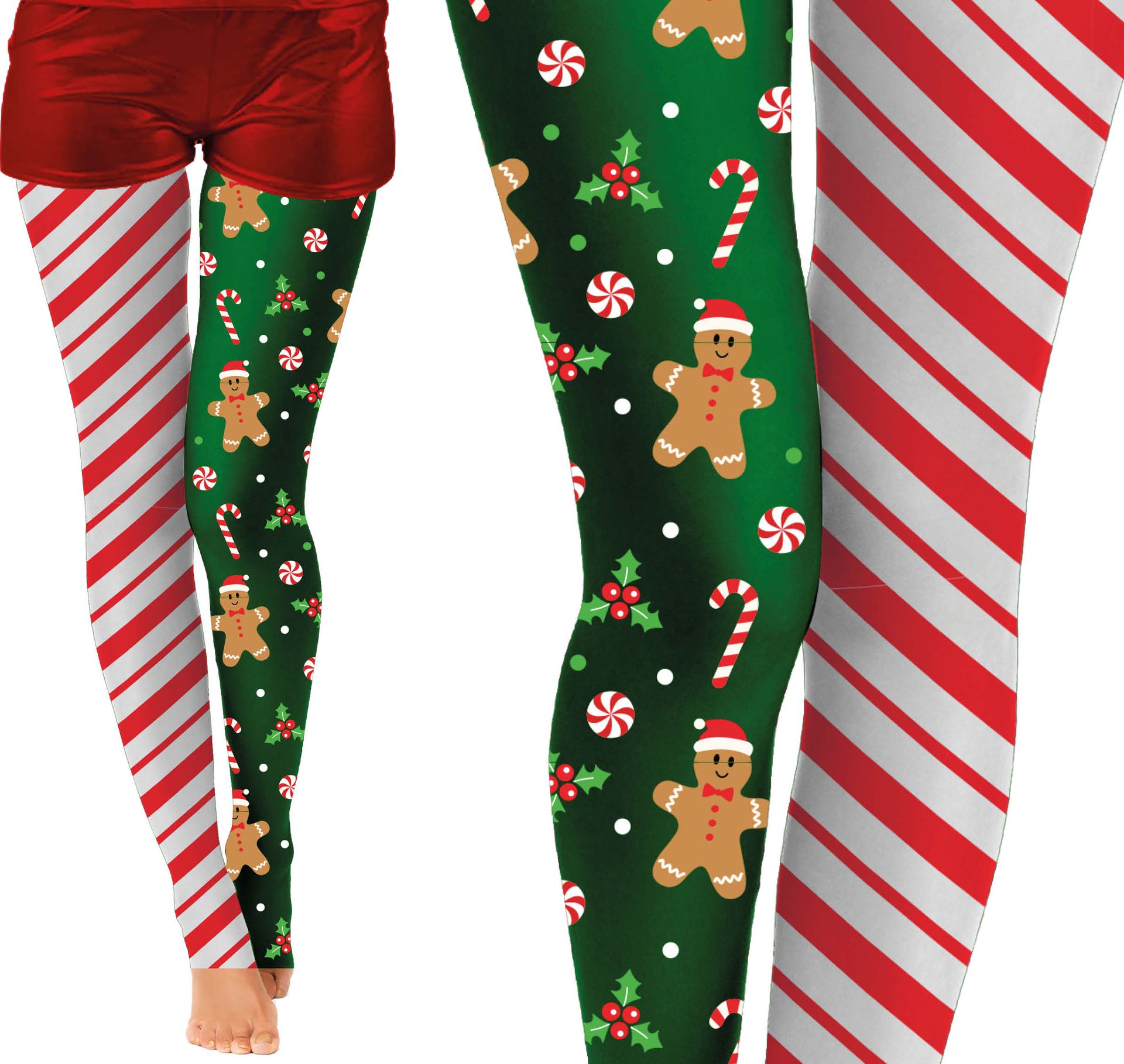 Foute kerst gingerbread panty dames