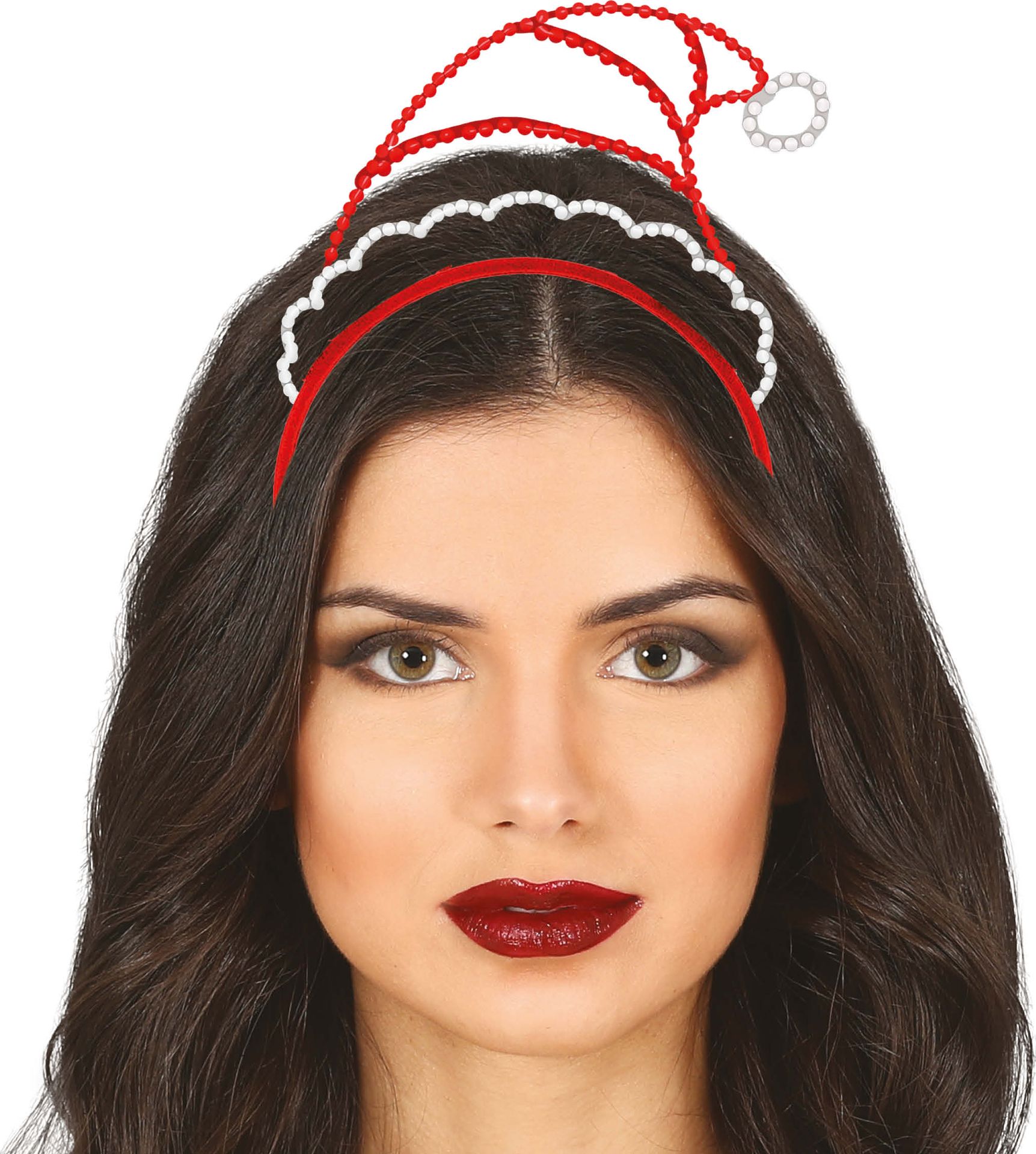 Foute kerst haarband metallic kerstmuts