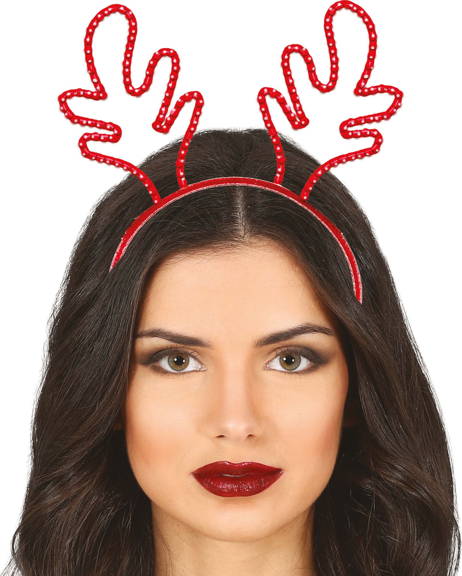 Foute kerst haarband metallic rendier