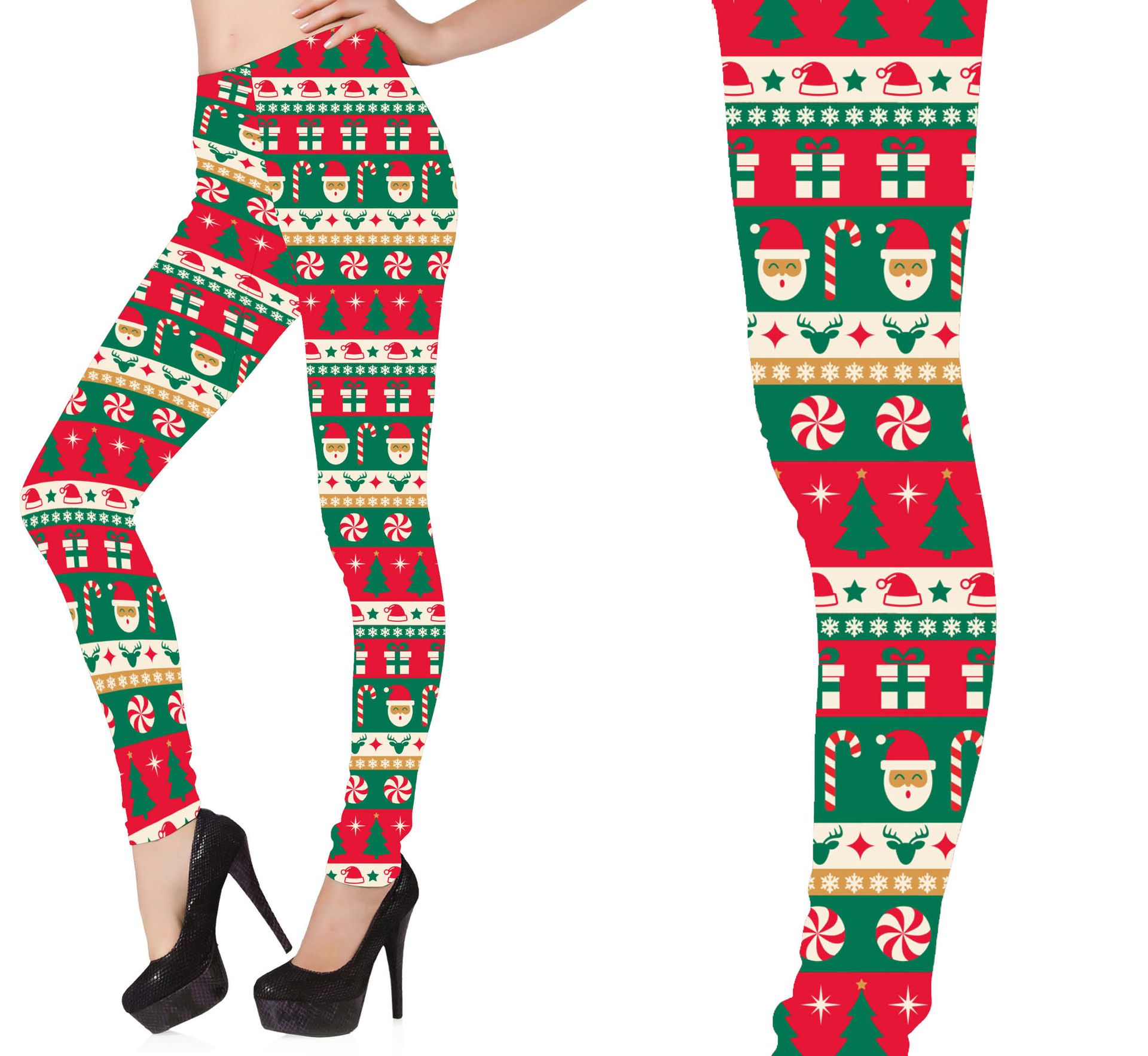 Foute kerstlegging snoepstok dames