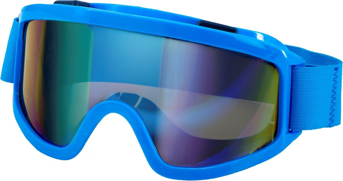 Foute Neon Blauwe Ski Bril