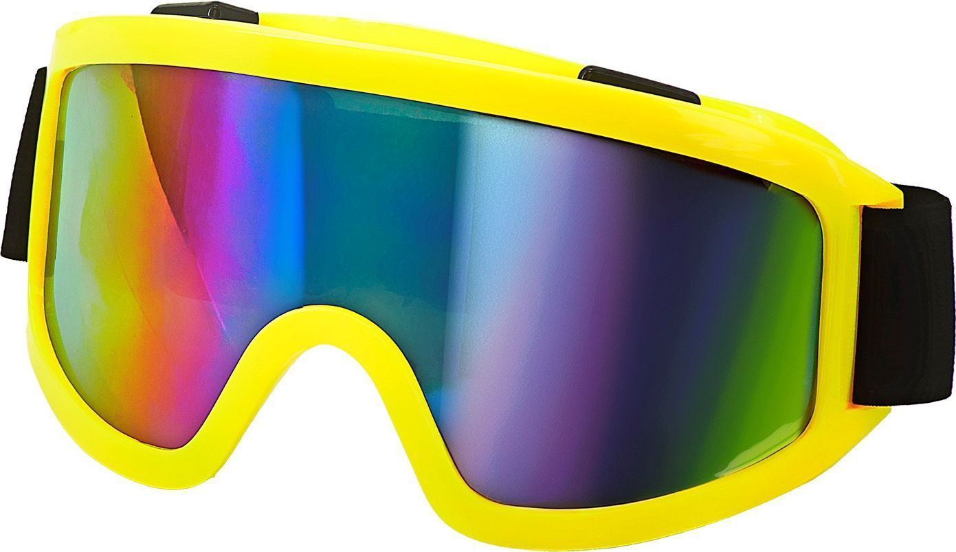 Foute Neon Gele Ski Bril