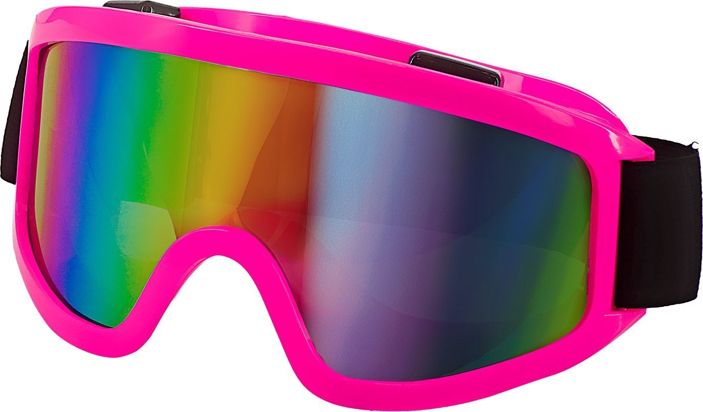Foute Neon Roze Ski Bril