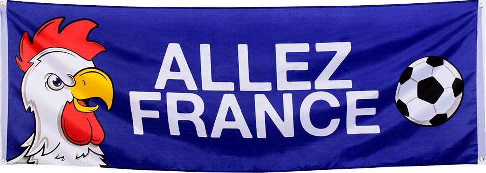 Frankrijk supporter banner allez france