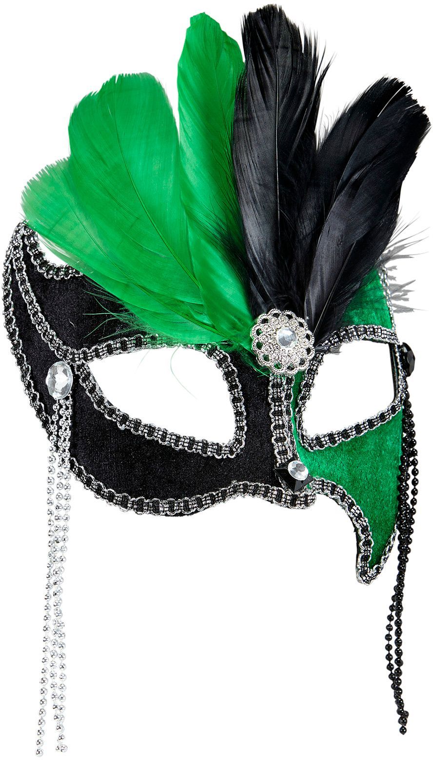 Gala oogmasker zwart-groen