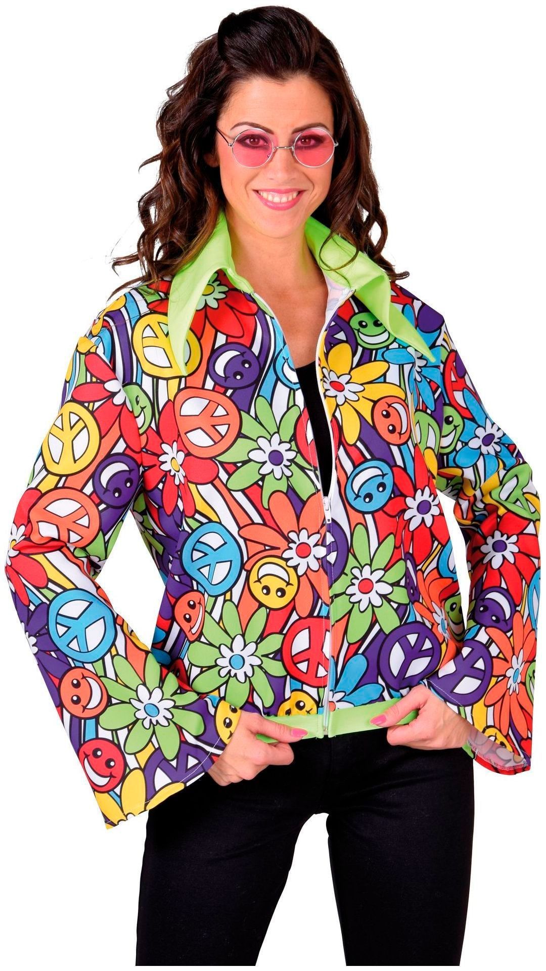 Gekleurd hippie vest 60s vrouwen