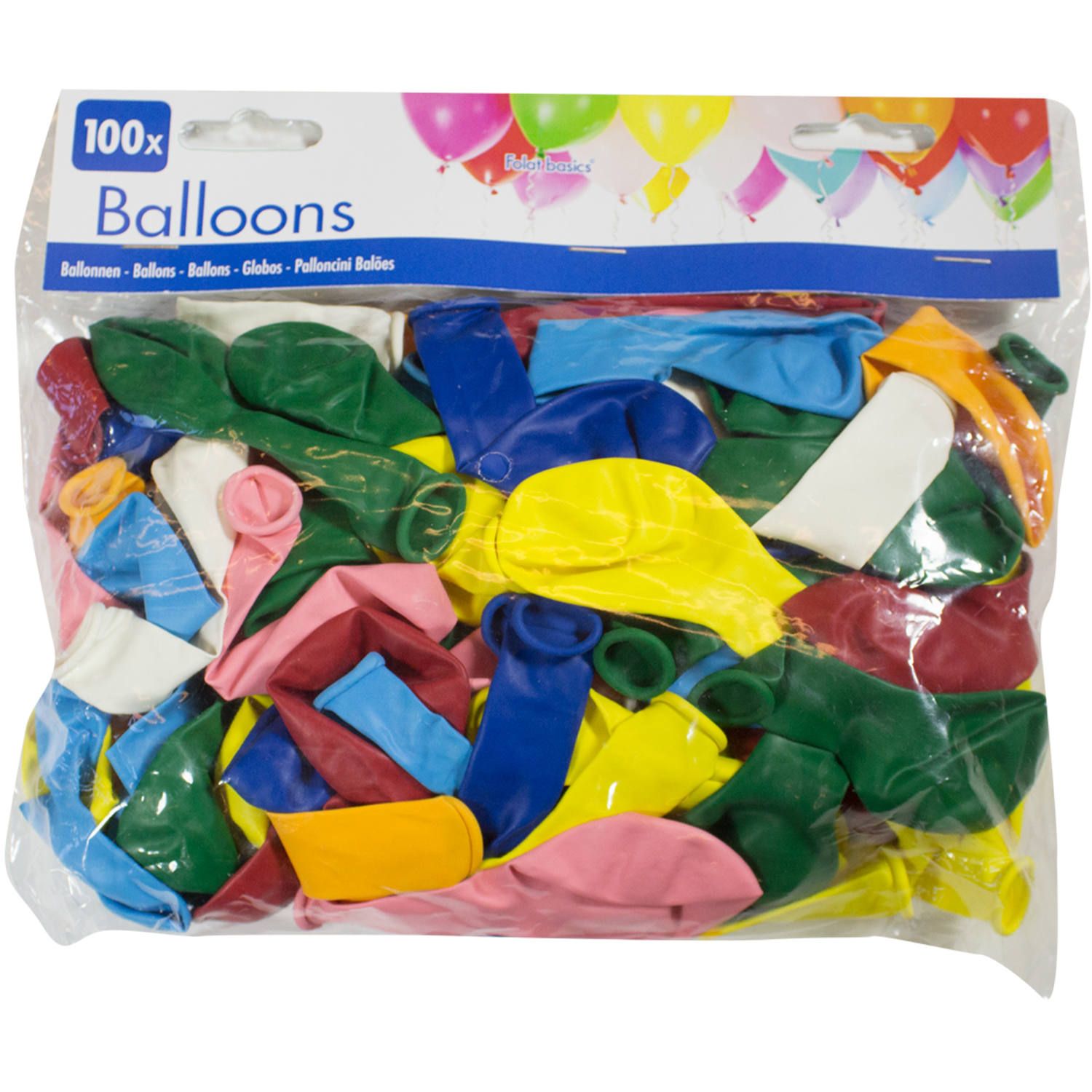 Gekleurde Ballonnen mix 100st