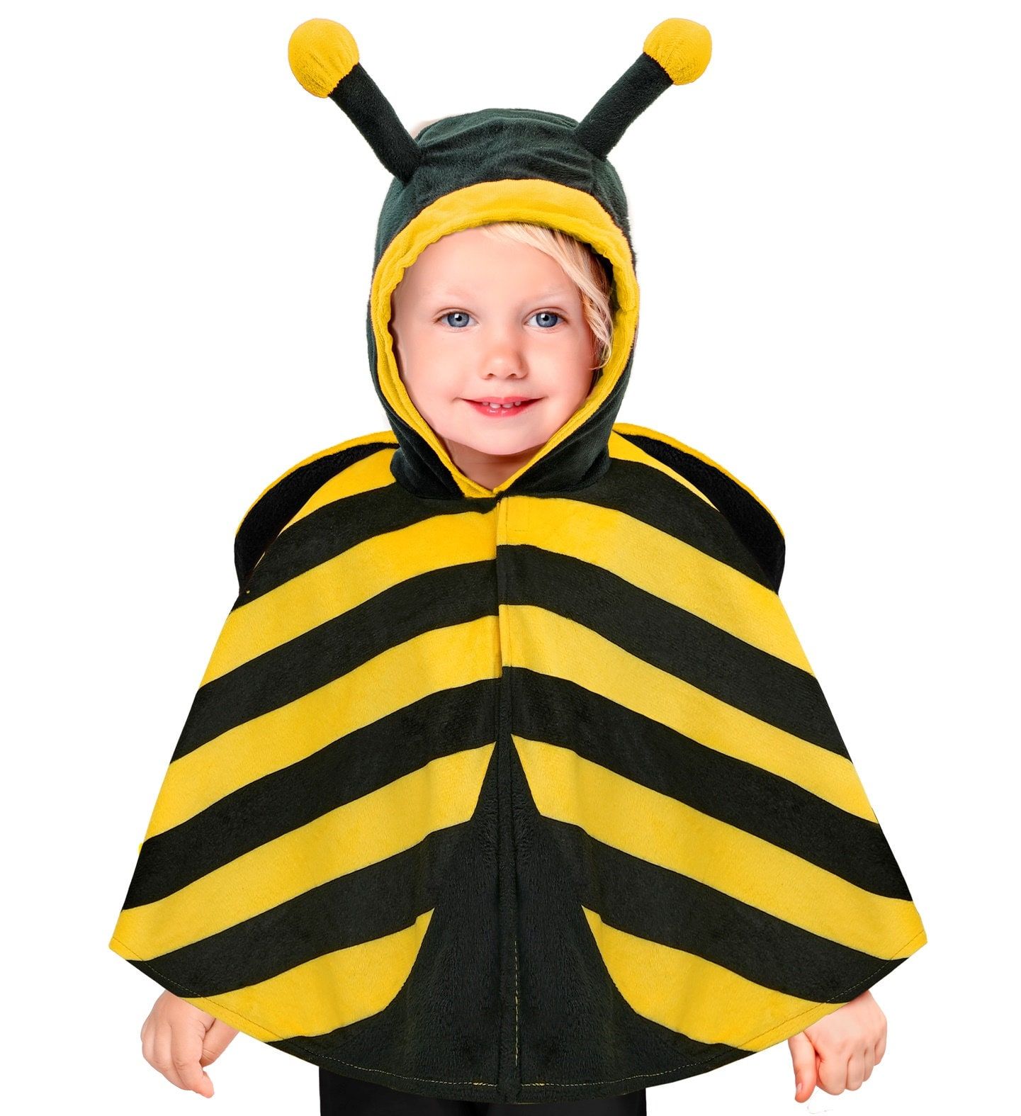 Gele Bijen Poncho Cape met Capuchon Kinderen 98 cm