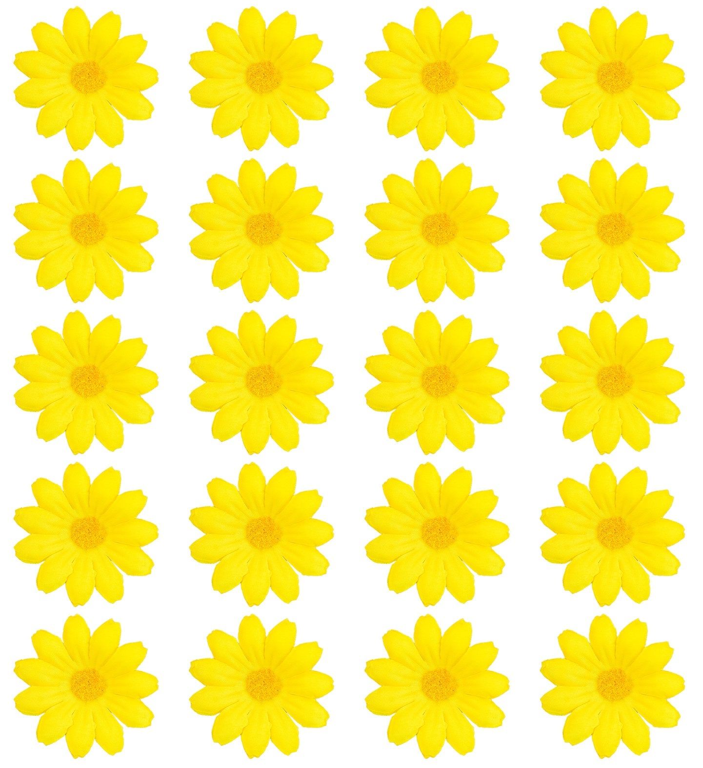 Gele Bloemen Decoratieset 20 Stuks