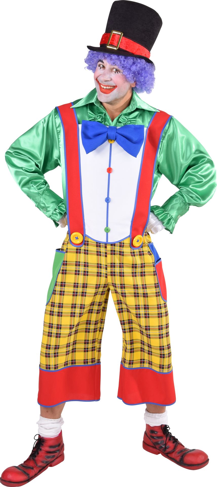 Gele broek clown heren