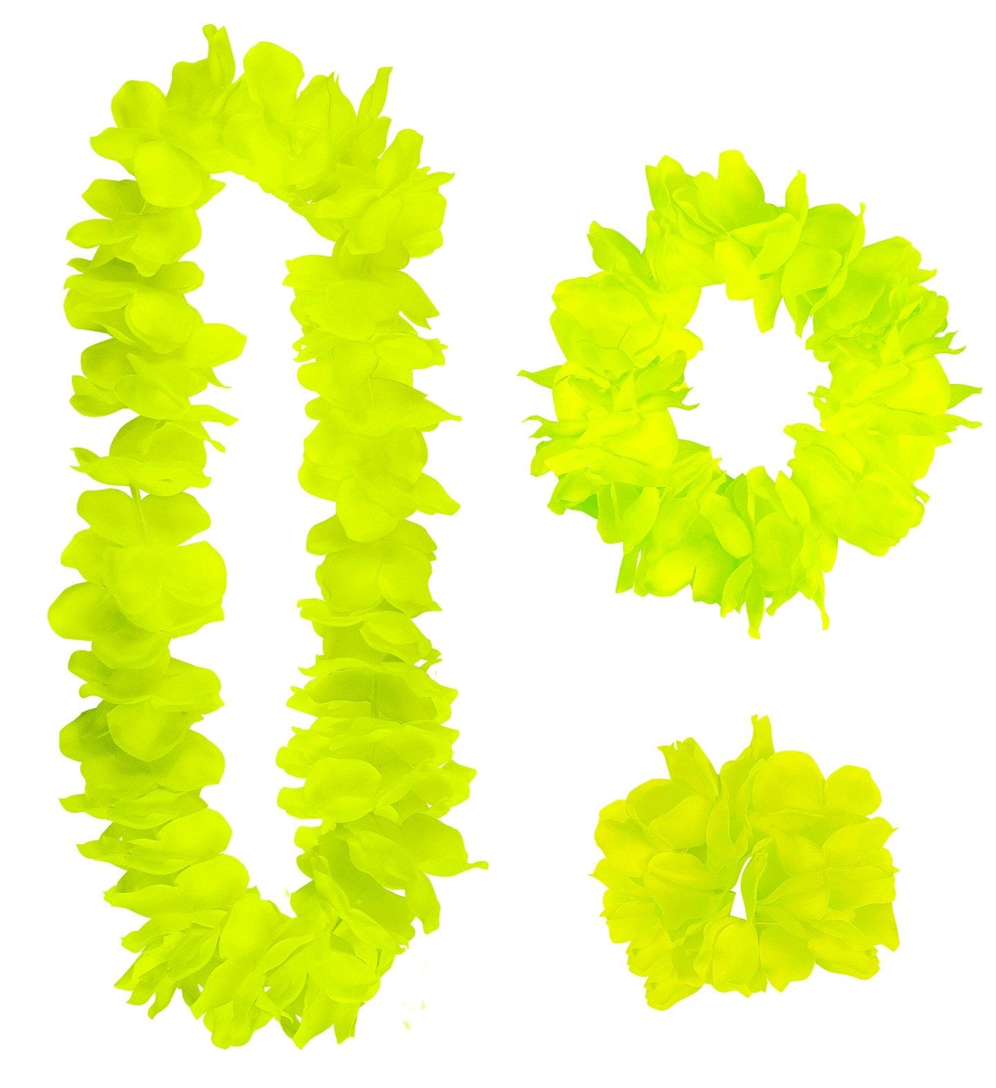 Gele Hawaii Verkleedset Bloemenkransen