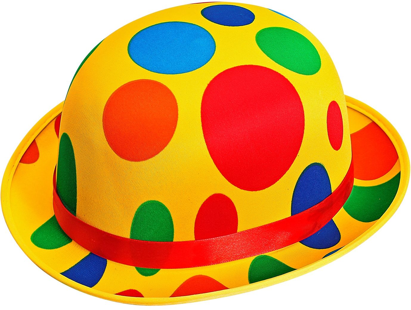 Gele hoed clown gestipt