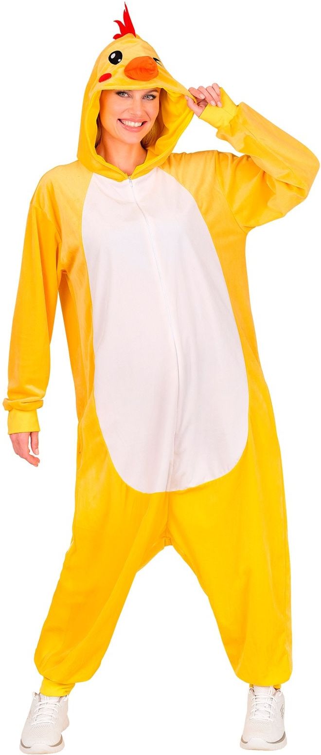 Gele Kuiken Onesie Volwassenen