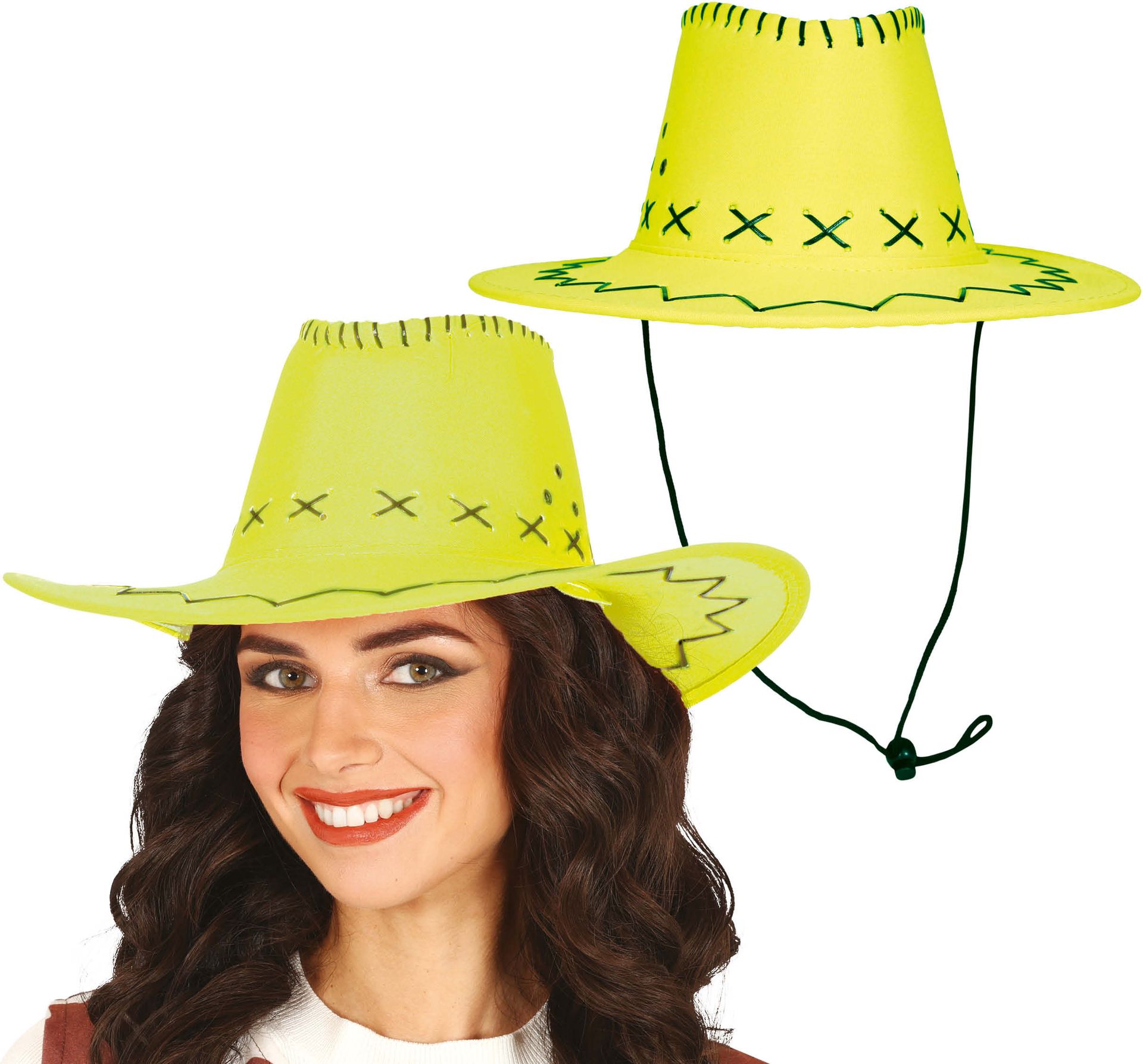 Gele Suède Cowboyhoed Dames